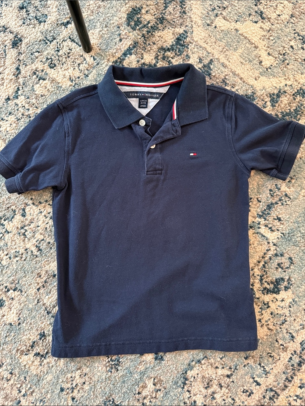 Tommy Hilfiger Navy Polo with Flag Detail